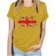 thumbnail image 2 of Fiudx Camisetas para Mujer Tops con Estampado de Moda para Mujer, Blusa de Manga Corta con Cuello Redondo, Camisetas, 2 of 4
