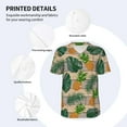 thumbnail image 4 of Balery Pineapples Palm Leaves Baseball Jersey for Men Casual Button Down Shirts Short Sleeve Active Team Sports Uniform-4X-Large, 4 of 9