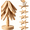 Beige, variant on Lohol Tree Shape Wooden Trivet Set, 4pcs Heat Resistant Wood Trivets with Base, Decorative Table Protector, Non-Slip Hot Pot Pad, Teapot Cup Coaster for Kitchen Countertop & Table Decor