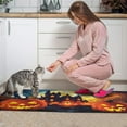 thumbnail image 4 of Halloween Kitchen Rug Set Of 2 Non Slip Kitchen Mats for Floor,Halloween Horror Orange Pumpkin Spooky Castle Kitchen Floor Mat for Bathroom,Room Farmhouse (47x17+30x17 Inches), 4 of 7