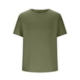 thumbnail image 5 of HVOBTTY Men's Summer T Shirt Soft Basic Casual Solid Color Crew Neck Short Sleeve Breathable Loose Daily Wear Top Green, XL, 5 of 5