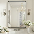 thumbnail image 4 of PAIHOME Black Metal Framed Bathroom Mirror for Wall, 22" x 30" Vanity Mirror for Modern Decorative, 4 of 7
