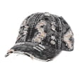 thumbnail image 2 of Unisex Ripped Cowkey Baseball Cap, Distressed Denim Vintage Washed Hat for Men and Women, Retro Sun Hat for Casual Outdoor, Spring Fall Winter Cap Black, 2 of 7