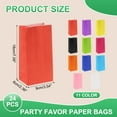 thumbnail image 2 of Uxcell Party Favor Paper Bags Kraft Paper Goodie Gift Bags for Wedding Birthday Red 7.1x2.4x3.5 inch, 2 of 6