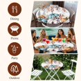 thumbnail image 7 of Orange Blue Pumpkin Fall Round Tablecloth, Fitted Table Cover with Elastic for 45"-54" Round Tables, Thanksgiving Maple Leaf Table Cloth Outdoor Indoor Dinning Party Waterproof Tablecloths, 7 of 7