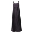thumbnail image 4 of YFELWZ Combinaisons Grande Taille pour Femmes Printemps Été Robe Décontractée en Lin à Bretelles Noire TTTTG, 4 of 4