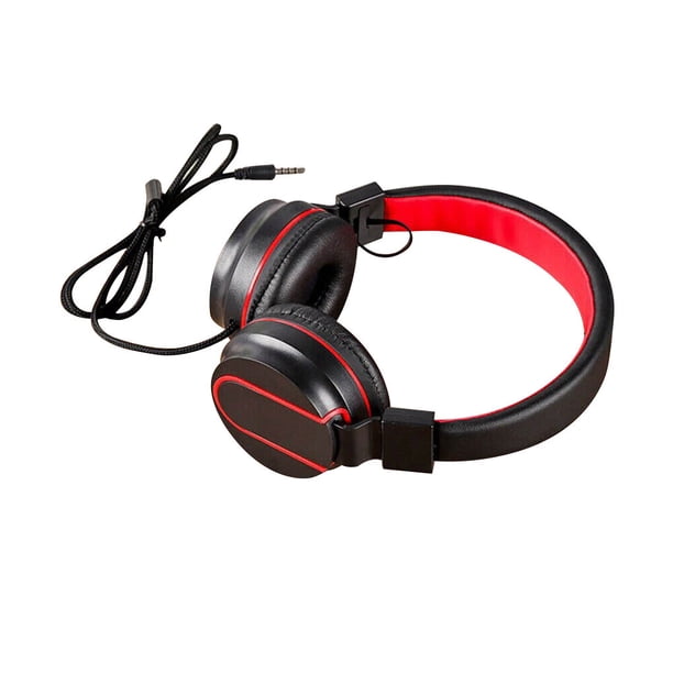 Bearachild Auriculares con cable Net Bar Over Ear Auriculares Estéreo Sonido Ajustable Gaming Cables de audio/vídeo Rojo