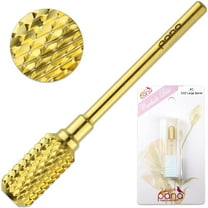 Pana 3/32" Dome Top – Large Barrel Carbide Bit – Extra Coarse – For Electric Dremel Drill Machine (Gold)