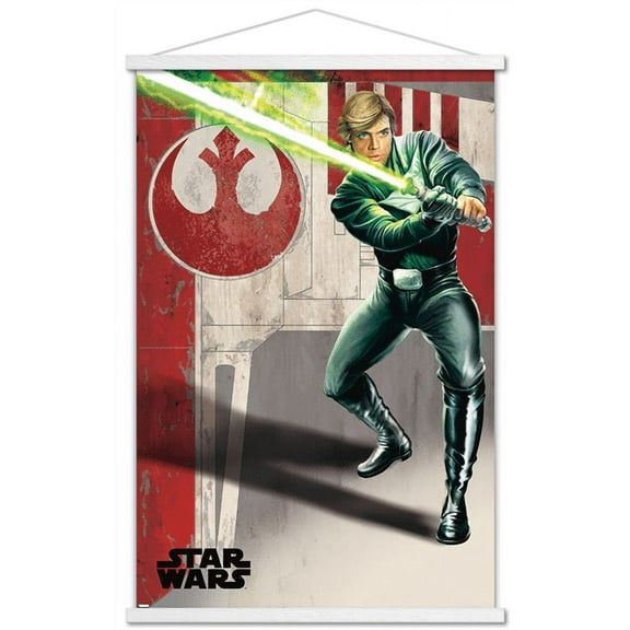 Star Wars: Return of the Jedi - Luke Wall Poster with Wooden Magnetic Frame, 22.375" x 34"