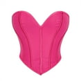 thumbnail image 3 of Dazajoo Women's Casual Solid V-Neck Bodybody Shape Waist Trainer Underbust Corset Belt 2024 Bustier Corsets for Women,Hot Pink,M, 3 of 3