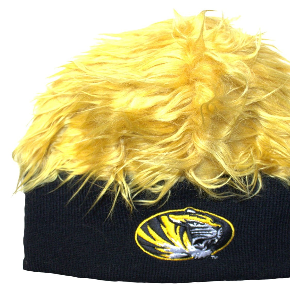 NCAA Officially Licensed Missouri Mizzou Tigers Hair Flair Knit Beanie Hat by NCAA