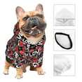 thumbnail image 3 of Fotbe Graffiti Valentine Day Sudadera con Estampado para Perros Pequeños – Suéter con Capucha para Mascotas, Tela Suave de Forro Polar con Bolsillo-Small, 3 of 7