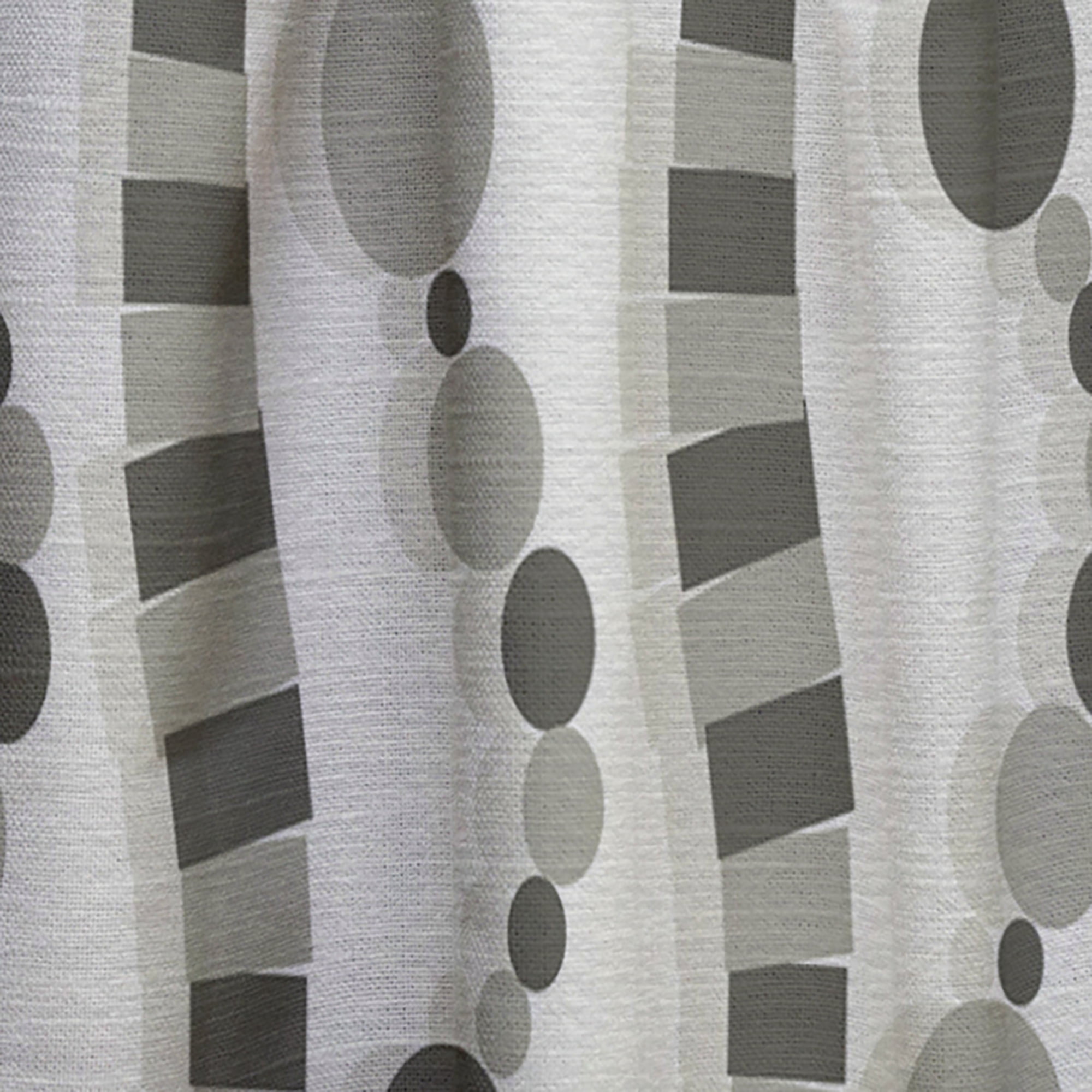 Designart 'Black and White Geometric Pattern VI' Mid-Century Modern Curtain Panel