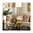 thumbnail image 3 of Elegant Elephant Figurine - Textured Polyresin Sculpture - Glam Home & Office Decor - 8" Gold, 3 of 11