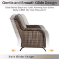 thumbnail image 5 of Bellefurn Outdoor Loveseat Sofa Patio Glider Rocking Bench,Garden Loveseat Seating Patio Chair Set with Cushion,for Porch Balcony and Backyard, 5 of 9