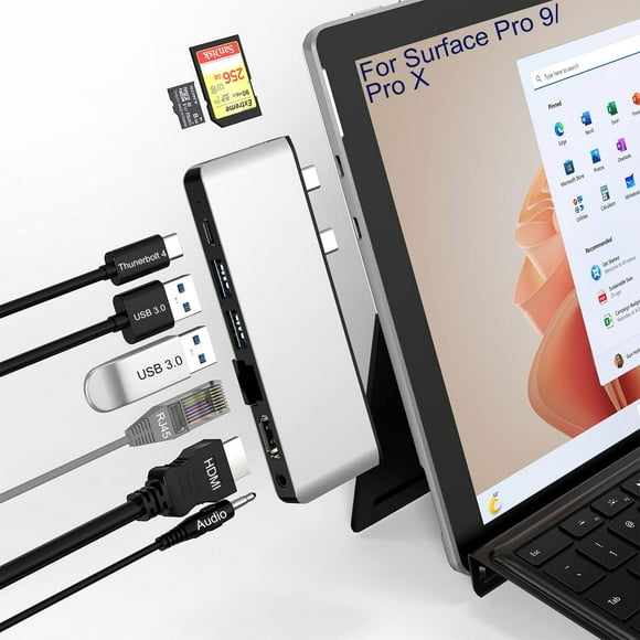 Estación de acoplamiento Yeemie Pro para Surface Pro 9 con HDMI 4K