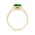 thumbnail image 2 of ANGARA Lab Grown 2.25 Ct Oval Solitaire Emerald Cocktail Ring for Women in 14K Yellow Gold (Size-10x8mm) | May Birthstone, Birthday, Anniversary, Jewelry Gift for Women | Lab-Grown Emerald Ring, 2 of 9