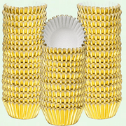 400 Pieces Mini Metallic Foil Cupcake Liners, Colorful Baking Cups for Holiday Wedding Party