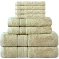 thumbnail image 4 of Prime Collections Ultra Soft Luxury Bamboo Cotton Bath Towel Set 8 Piece Towels 600 GSM 2 Bath Towels 2 Hand Towels and 4 Washcloths, 4 of 7