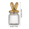 Snack Trays Easter Glass Jars Food Sealing Jars With Alloy Bunny Ear