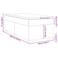 thumbnail image 4 of vidaXL Box Spring Bed with Mattress Black Twin XL Faux Leather, 4 of 5