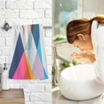 thumbnail image 7 of Yayeee 2 Pack Hand Towels for Bathroom 100% Cotton 16" x 28" Soft Absorbent Kitchen Towel, Colorful Triangles, 7 of 7