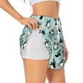thumbnail image 1 of Balery Winter Skiing Penguin Pantalones cortos deportivos para mujer con forro y dos bolsillos, elásticos, para entrenamiento, gimnasio, yoga-Medium, 1 of 7