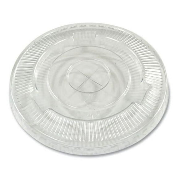 9-10 oz Crystal-Clear Cold Cup Straw-Slot Lids, Clear - 1000 Count