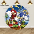 thumbnail image 3 of Fondo redondo Bandai Lightning Sonic para baby shower de niños, cubiertas circulares, decoración para fiesta de cumpleaños de niños, fondo de fotografía, 3 of 5