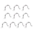 thumbnail image 1 of 40mm Rígido Tubería Correas, 2 Agujero U Forma 201 Inoxidable Acero Soporte Tubo Clips para Agua Tubo Tubería Plateado Tono 24uds, 1 of 5
