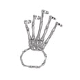thumbnail image 1 of Skeleton Hand Bracelet with Rings Elasticity bangle chain Wristband for Party silver, 1 of 7