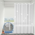 thumbnail image 6 of OEFNTAC EVA Shower Curtain Waterproof Bathroom Liner Weighted Hem 80x180cm No Drill Needed with Hooks Mold Resistant Machine Washable, 6 of 9