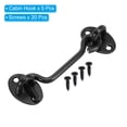 thumbnail image 3 of Unique Bargains 4 Inch Hook Eye Latch, 2 Pack Stainless Steel Privacy Hook and Eye Latch Gate Latch Lock, Black, 3 of 6