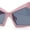Pink - Black, variant on Thick Hard Angular Mad Thick Brow Crop Side Cat Eye Sunglasses Slate Tortoise - Smoke