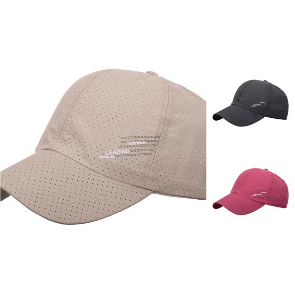 LiuXxxx Fashion Unisex Sport Climbing Breathable Beach Baseball Cap Hop Sun Hat Adjustable Outdoor Running Visor Lightweight Quick-Dry Curved Brim Khaki