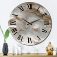 thumbnail image 1 of Designart "Spiral Nebula in Cream II" Abstract Spirals Oversized Wall Clock, 1 of 6