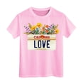 thumbnail image 1 of Pyjama Court Taille 8 pour Filles, T-Shirt à Manches Courtes Imprimé Décontracté pour Enfants, 1 of 4