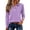 Light Purple#10722GG, variant on Hearthz Womens Polo Shirt 3 Button Women's Long Sleeve Shirts Relaxed Fit Solid Color T Shirts for Women Uniform Tops for Women Khaki XL