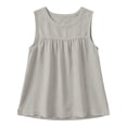 thumbnail image 6 of Sillenn Summer Linen Tank Top 2026 Cotton Gauze Sleeveless Crewneck Cami Vest Shirt Casual Loose Business Flowy Tank Tops Lightweight Linen Cotton Basic Boho Beach Vacation Outfits Light Violet Xl, 6 of 9