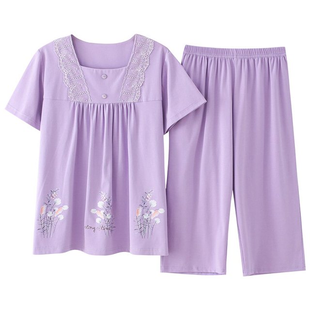 REDHOTYPE Fashion Print Pyjama Set Femmes 100% Coton Casual Home Pyjamas Plus Size Cool Short Sleeves M-XXXL Homewear