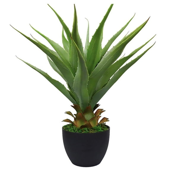 27" H Sansevieria Snake Plant - Artificial Agave – Green Color– with Pot