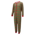 thumbnail image 2 of Seyurigaoka Christmas Family Matching Nightwear, Striped Round Neck Long Sleeve Jumpsuit, 2 of 6