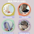 thumbnail image 4 of OUSITAID 10X/15X Magnifying Handheld Mirror Folding Handle Double-sided Portable Travel Magnified Hand Mirror Pedestal Makeup Mirror, 4 of 6