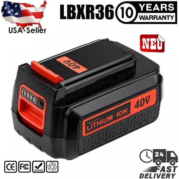 Upgarded LBXR36 40 Volt 4.0Ah Replacement Battery Compatible with B&D 40V Lithium Battery LBX2040 LBXR36 LBXR2036 LST540 LCS1240 LBX1540 LST136W Power Cordless Tools