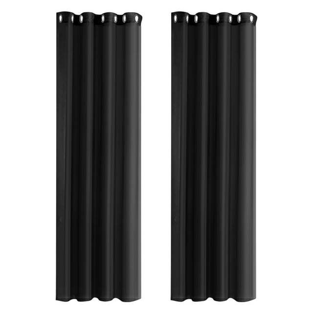 Labymos 2 Pcs Rideau Moderne Simple Imperméable Couleur Unie Trilon Transparent Perforé anti-UV