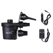 Nice C Air Pump for Inflatables Electric Portable 110V AC/12V DC for Pool, air Mattress, Bed, Toy
