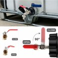 thumbnail image 3 of Tanque de grifo 1000L Colector de agua de lluvia 1000 litros Adaptador de tanque IBC Conector de rosca 1/2 Adaptador de tapa de tanque de latón PP Rosca gruesa 60MM Accesorios para, 3 of 5