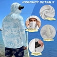 thumbnail image 4 of SEANATIVE Men's Hooded Fishing Shirt Sun Protection Full Coverage Running Fishing Hoodie UV Protection Long Sleeve Hiking Clothes with Mesh Face Mask, 3XL, Dolphin Sea Turtle Coral Blue, 4 of 7