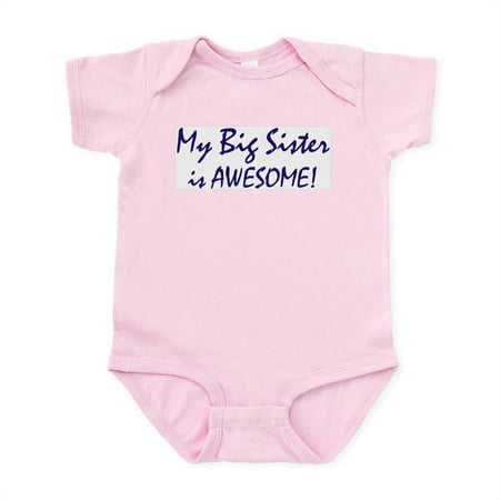 

CafePress - My Big Sister Is Awesome Infant Bodysuit - Baby Light Bodysuit Size Newborn - 24 Months