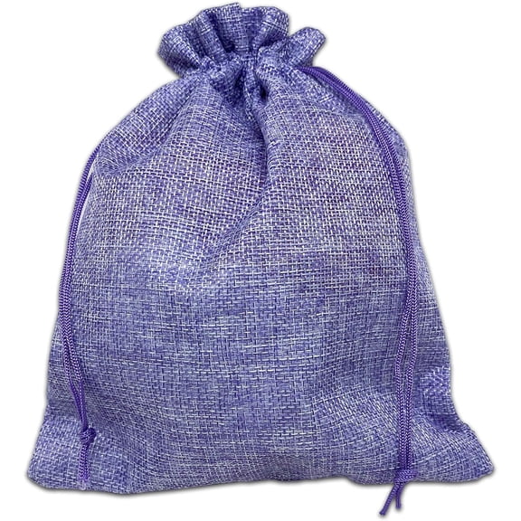 8x10 Natural Burlap Gift Bags w. Drawstring (Lavender Purple, Large)  Party Favors, Presents or DIY Craft by